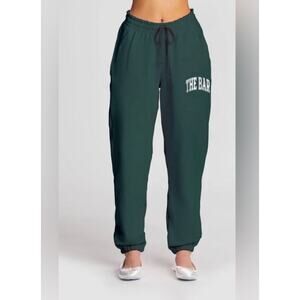 The BAR Varsity Jogger Sweatpants Women's Green White Size Small